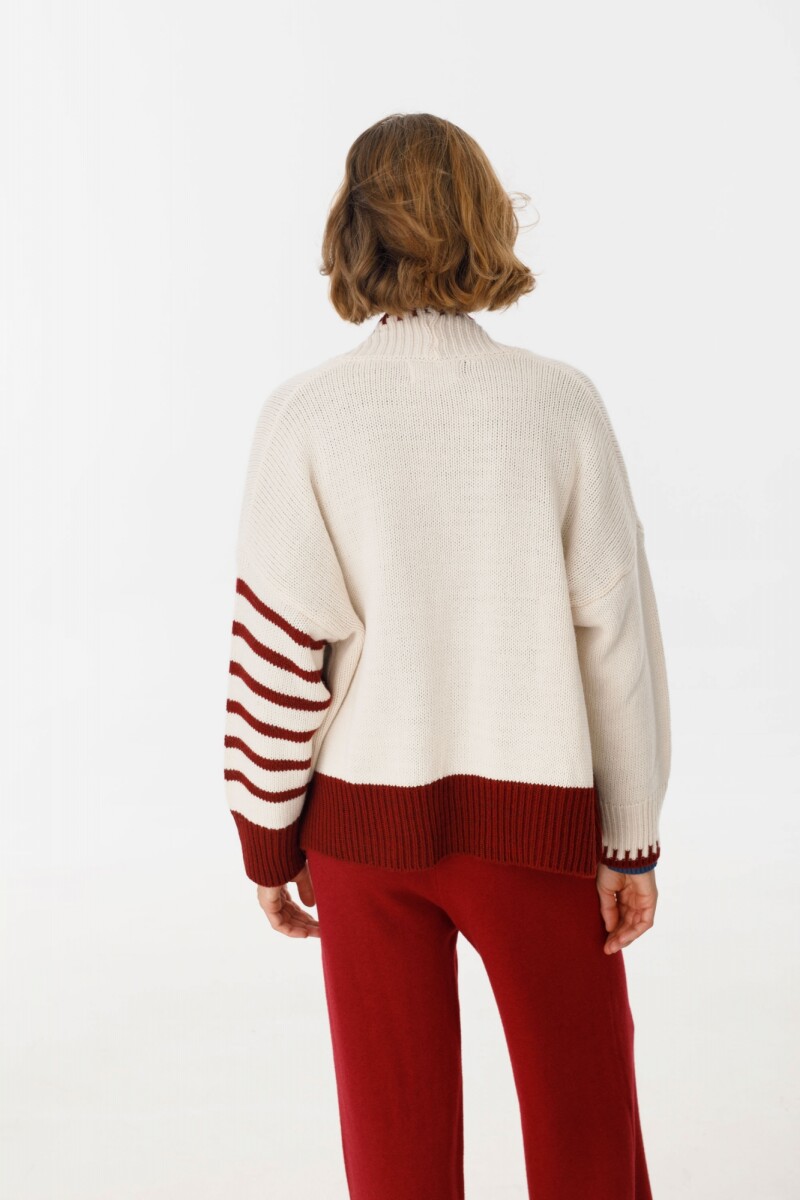 Saco Ludo Bordeaux/Crudo