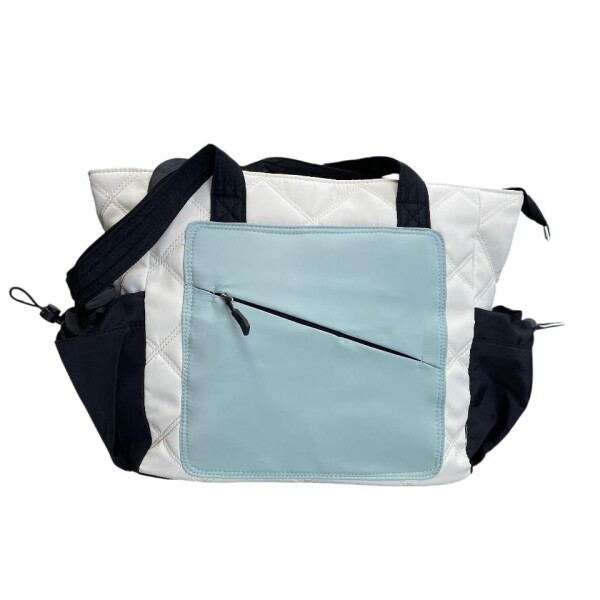 Cartera Tote Combinada combinado c/celeste