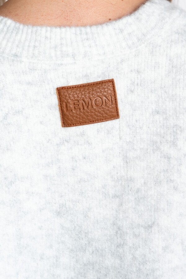 Sweater Botones Gris Melange