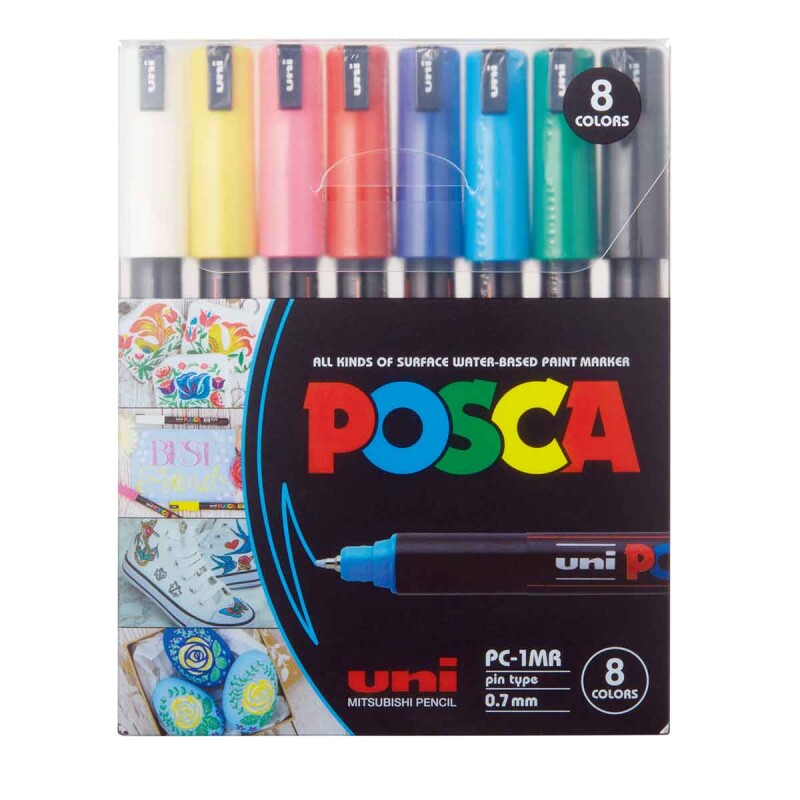 SET PINCEL MARCADOR UNI POCSA 0.7 MR 8 UNIDADES COLORES N/A