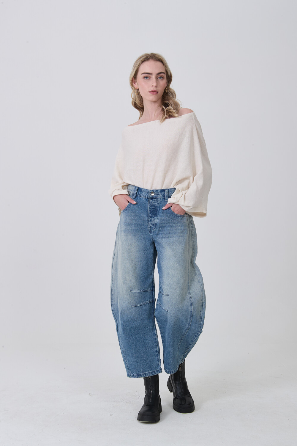 Pantalon Rynara Azul Grisaceo