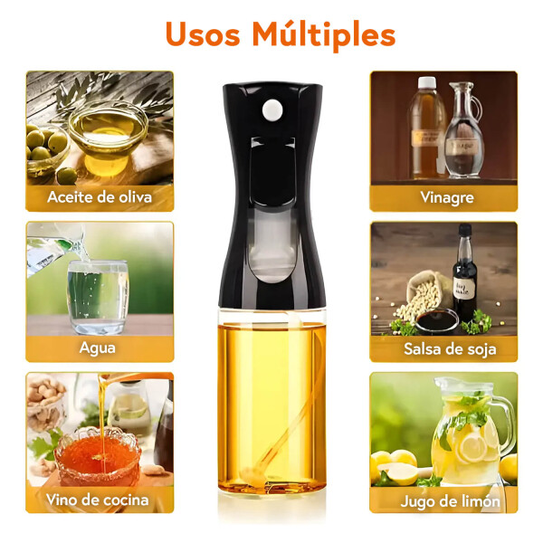 Pulverizador de Aceite 220 ml HMJ055 | Spray de Cocina Saludable, Preciso y Reutilizable para Air Fryer y Ensaladas Negro Pulverizador de Aceite 220 ml HMJ055 | Spray de Cocina Saludable, Preciso y Reutilizable para Air Fryer y Ensaladas Negro