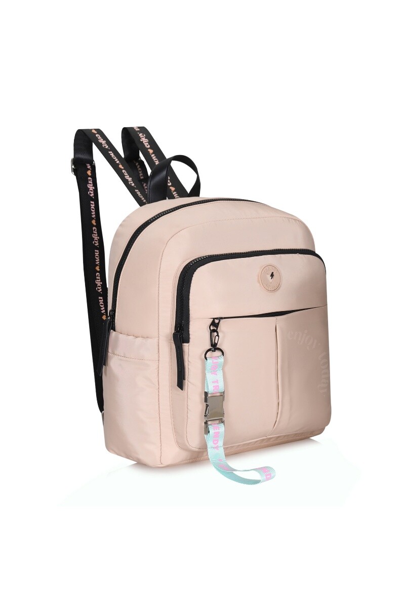 Mochila con llavero desmontable Rosado