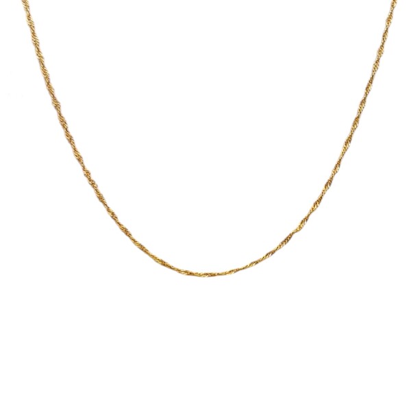Cadena oro Singapur -Oro bajo -Sin Piedra-CD8053 Sinpiedra