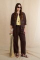 CHAQUETA LINO SOHO MARRON