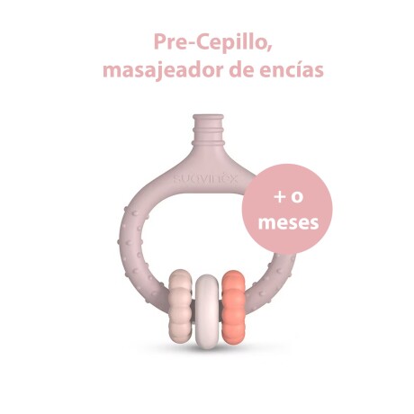Pre-Cepillo Masajeador Encías Bebé +0m Silicona Ligero Suave Rosa