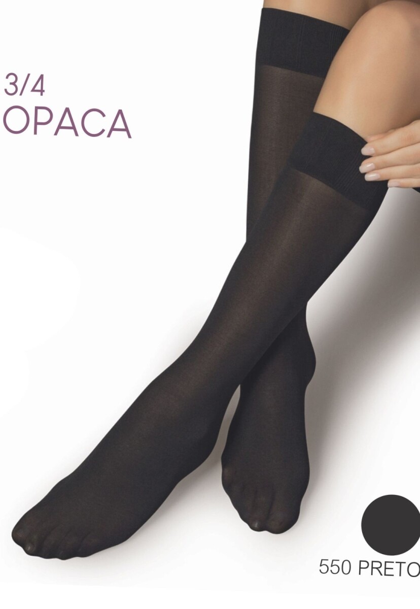 MEDIA 3/4 OPACA FIO 40 - NEGRO 