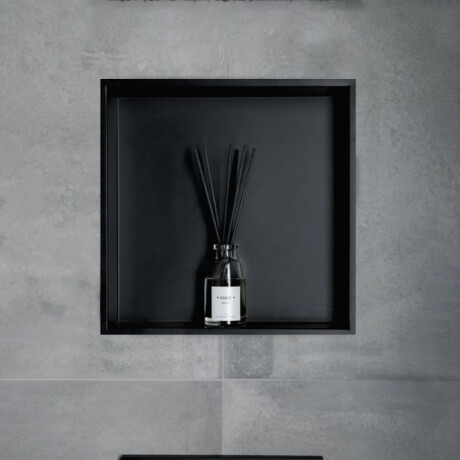 MOBILIARIO BAÑO NICHO ACERO INOXIDABLE SS304 NEGRO 30X30X12 000
