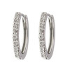 Aros Samantha de oro blanco 18k con brillantes. Aros Samantha de oro blanco 18k con brillantes.