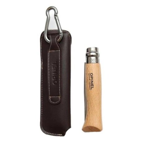 Navaja de bolsillo Opinel No. 08 + funda en cuero Navaja de bolsillo Opinel No. 08 + funda en cuero