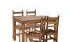 Juego de Comedor Lucia Plus 4 Sillas Madera Oscuro