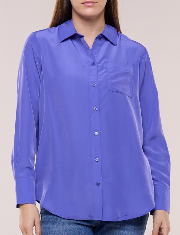 Camisa Saten LAVANDA OSCURO