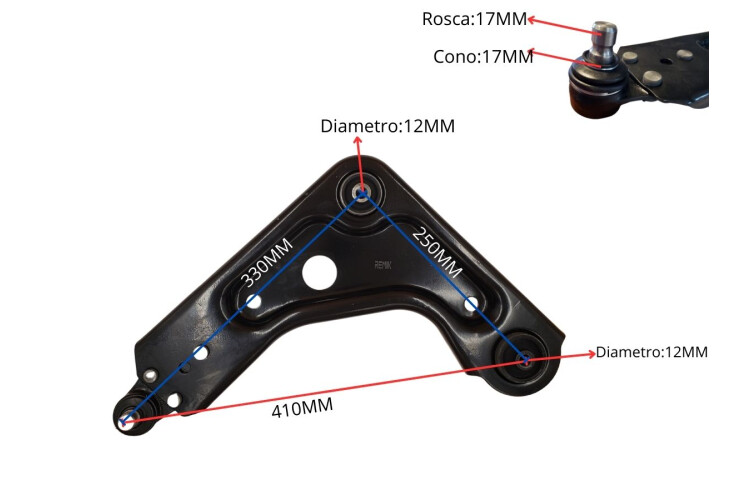 Parilla De Suspension Delantera Ford Ka 96-07 Izq Parilla De Suspension Delantera Ford Ka 96-07 Izq