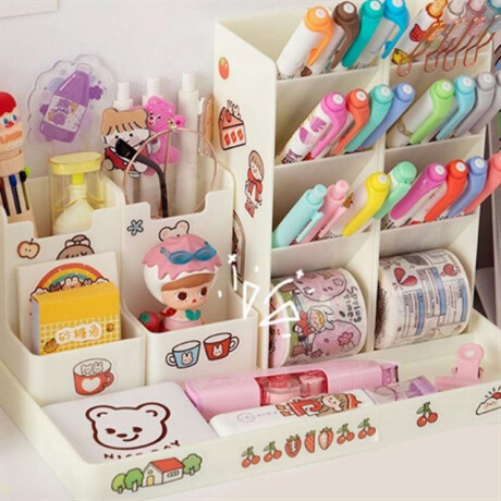 Organizador para útiles múltiples divisiones Blanco