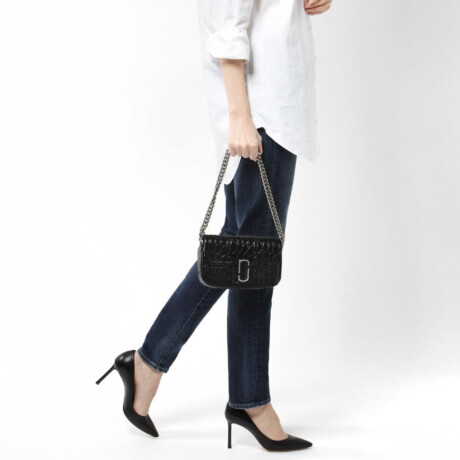 Bolso de hombro mini con herrajes Negro