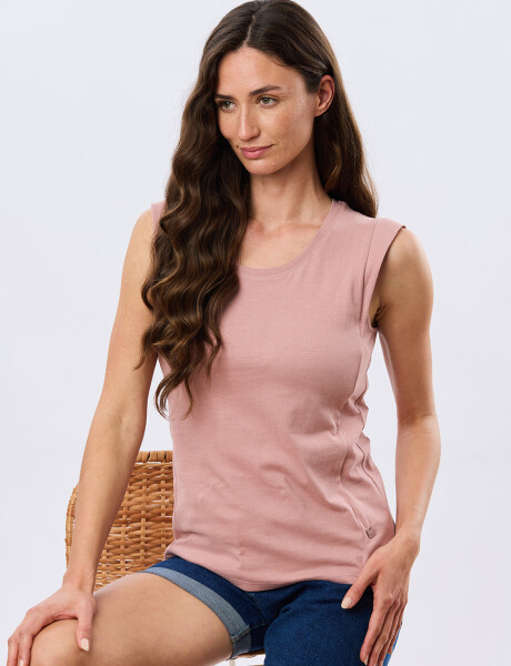 REMERA LISA DE ALGODÓN Rosado