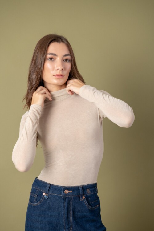 Polera Cashmere Blend Beige