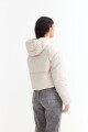 Campera puffer crop BEIGE