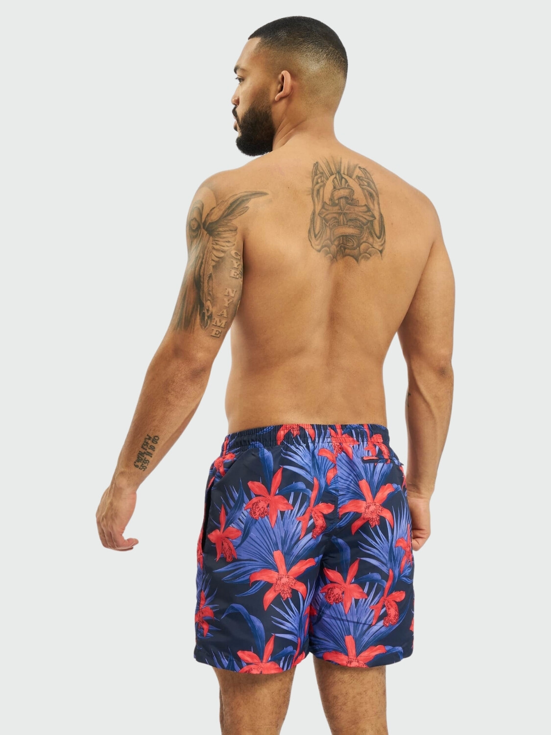 BOSS Black - Short Baño Estampado Azul