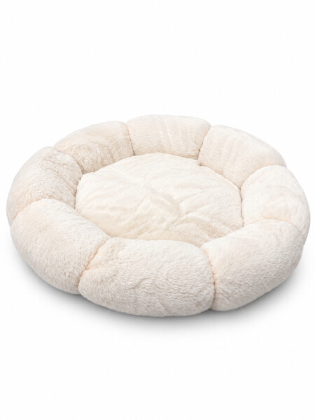 CAMA PERROS FLOR CAMEL
