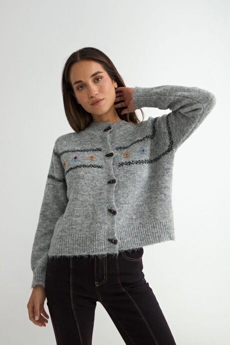 CARDIGAN CLERO GRIS