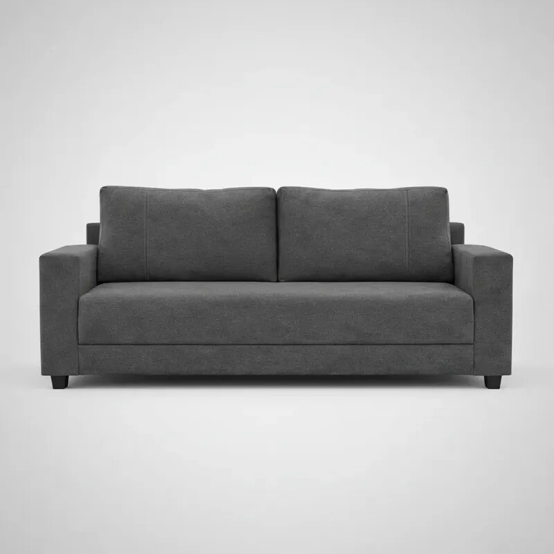 SOFA 3 CUERPOS - TELA PET FRIENDLY GRIS OSCURO SOFA 3 CUERPOS - TELA PET FRIENDLY GRIS OSCURO