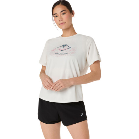Polo Running Fujitrail Logo SS Top Mujer Cream