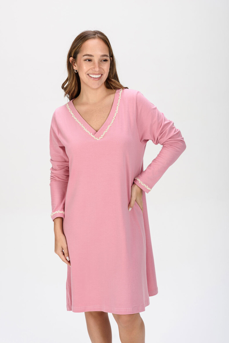 CAMISÓN ALGODÓN - ROSADO 