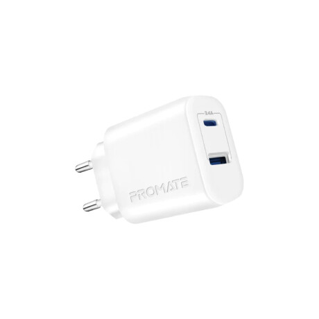 Cargador Promate Fast Charger Usb-c / Usb-a 17w Cargador Promate Fast Charger Usb-c / Usb-a 17w