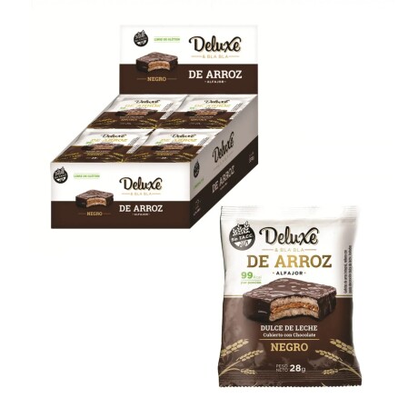 Alfajor Arroz Deluxe DEL009 28GR sin Gluten CHOCOLATE