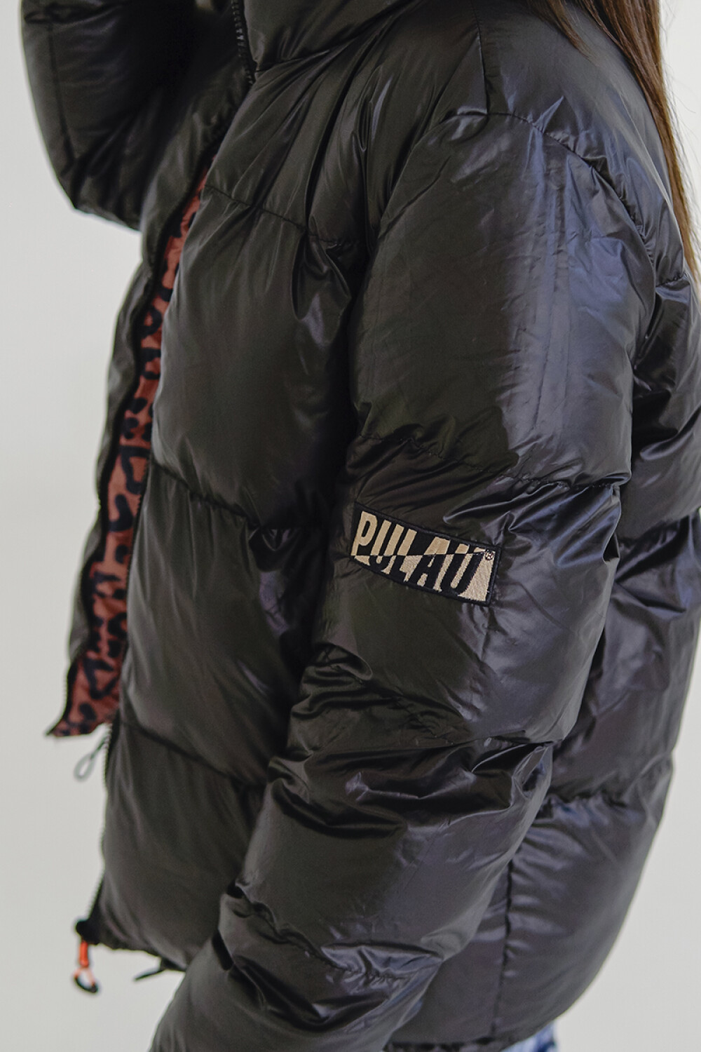 Campera Pulau Puffer Gloffy Reversible Negro