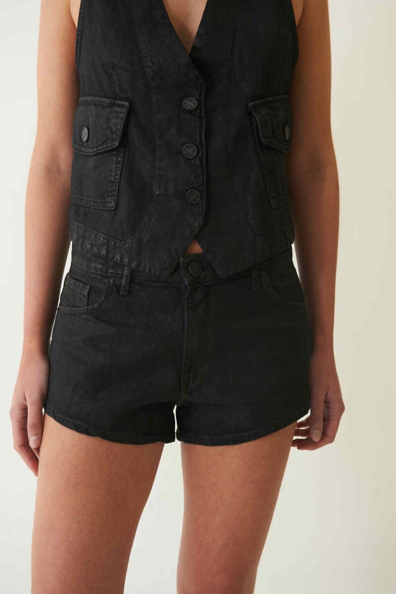 Short Vento leather Negro
