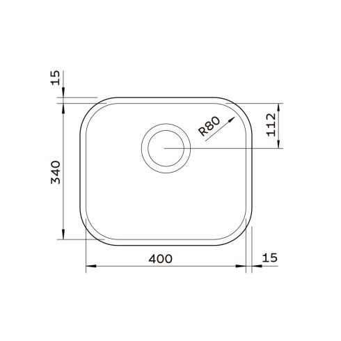 Pileta Acero Inox Simple 48X34X18Cm Con Valvula Canastilla Tramontina 000