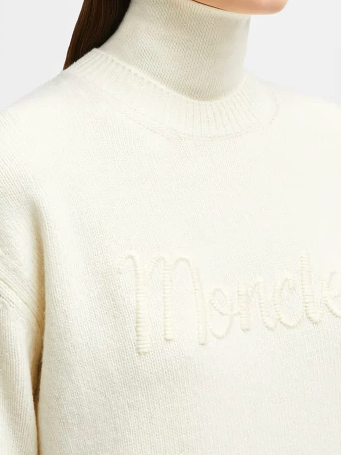 Moncler - Buzo de Lana y Cachemira Bordado 35