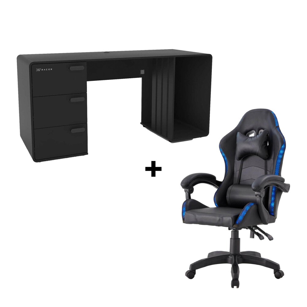 SILLA LED + ESCRITORIO GAMER PORTAL XT