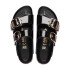 Sandalia Arizona Big Buckle Natural Leather Patent - Estrecho Black