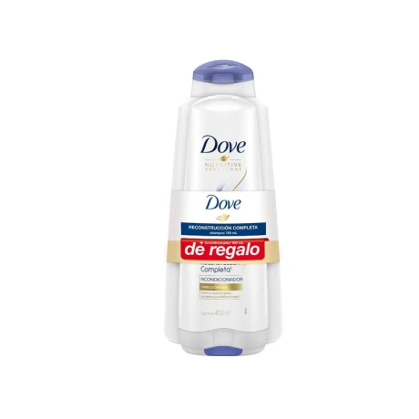 DOVE PROMO Shampoo 750 Cc + Acondicionador 400 Cc Reconstrucción