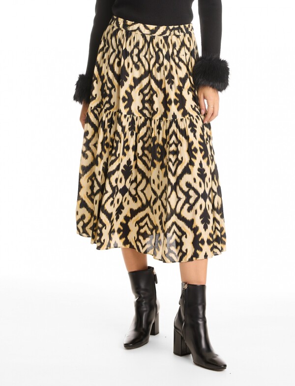 Falda Midi Tribal AMARILLO/MULTI