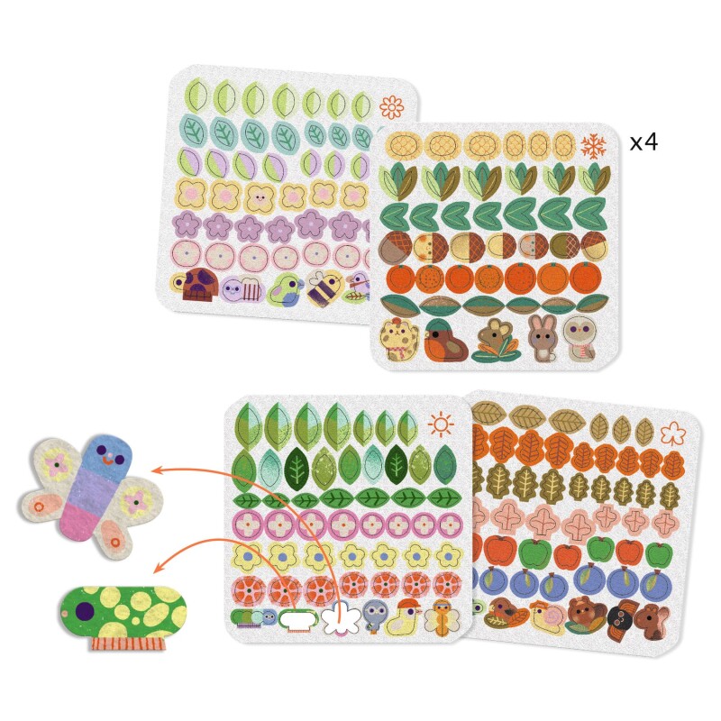 Cuadros de fieltro Estaciones Djeco Cuadros de fieltro Estaciones Djeco