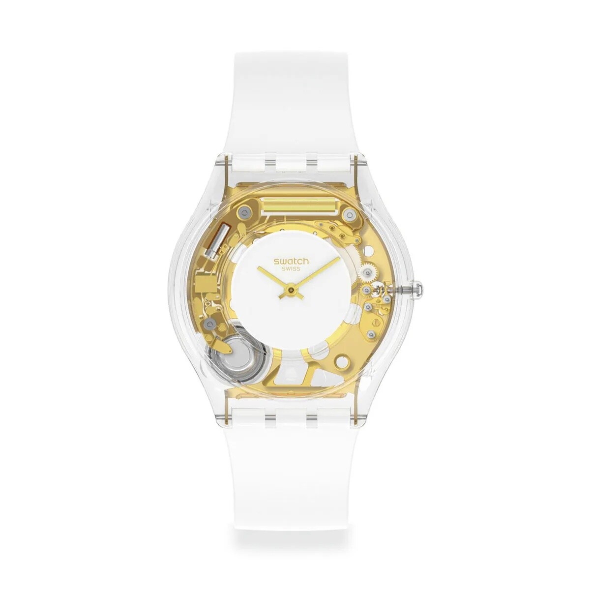 Reloj Swatch Ss08k106 Para Mujer En Silicona Blanca 