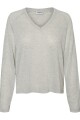 Sweater liviano MOLLY cuello en V Light Grey Melange