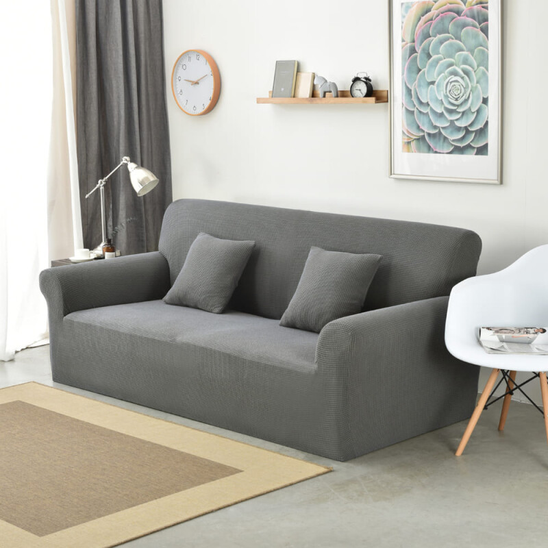 Funda sillón 2 cuerpos lisa gris