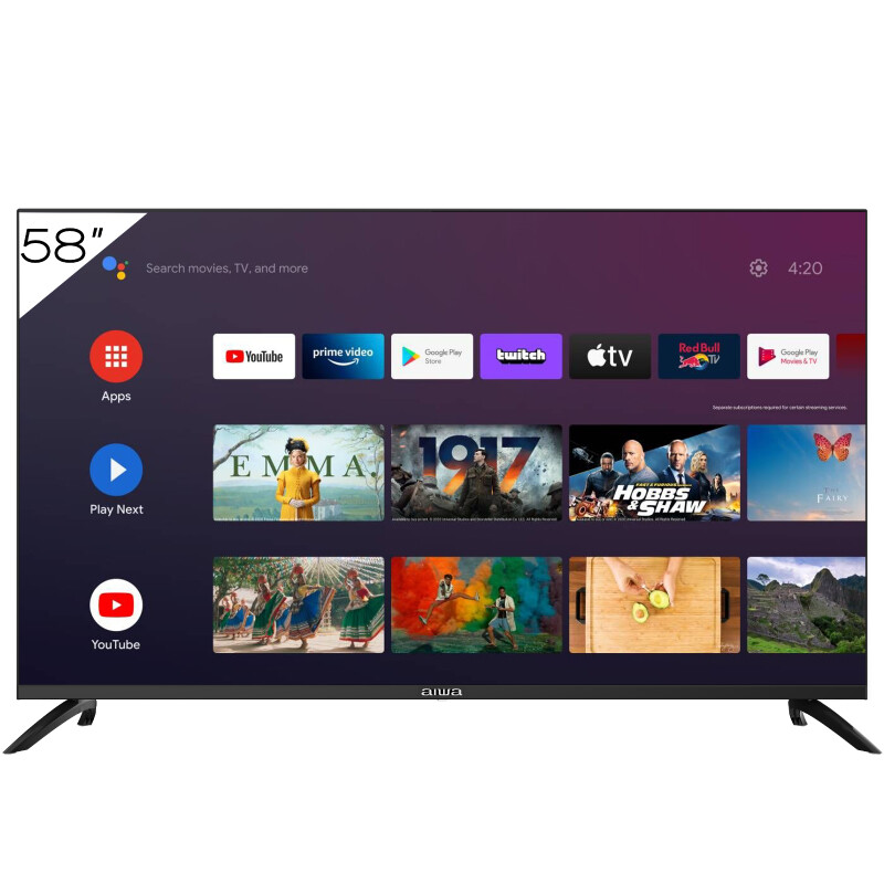 TELEVISOR AIWA 58" LED 4K, FLAT SMART,3840X2160, FRAMELESS 001