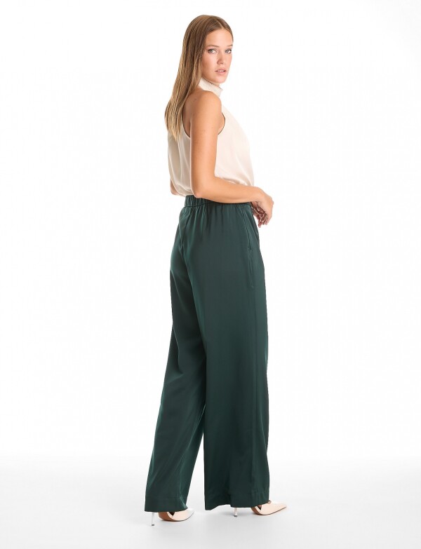 Pantalon Saten Wide VERDE