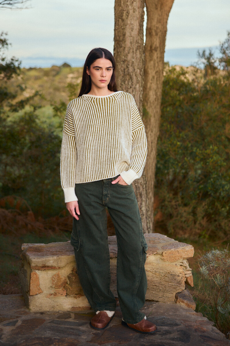 Sweater Astral Crudo/Oliva