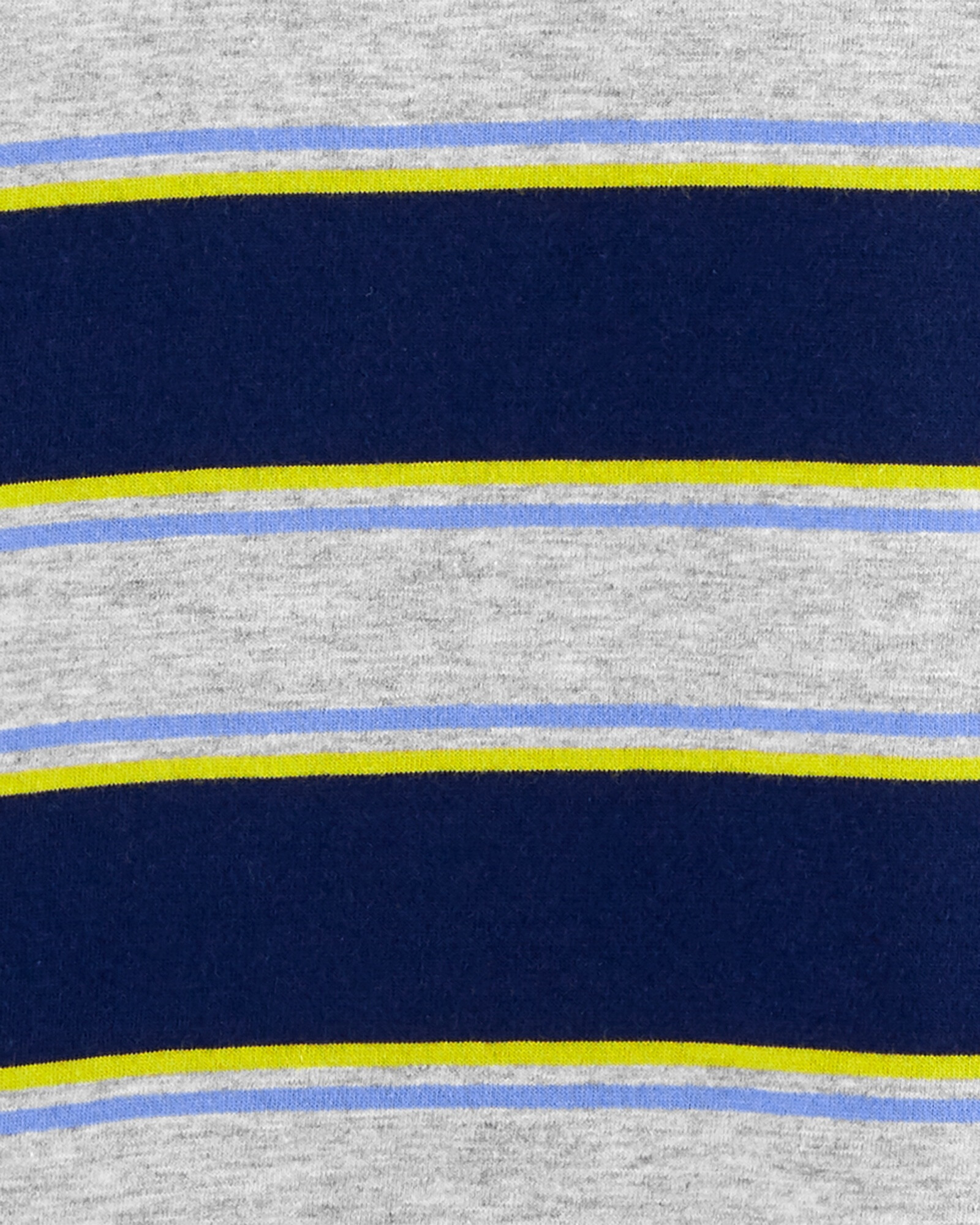 Remera de algodón con botones diseño a rayas. Talles 6-8 Sin color