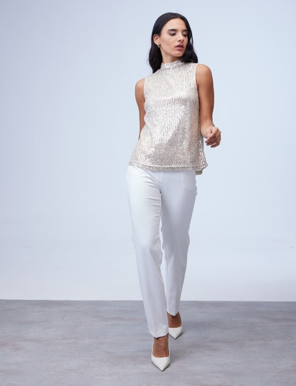 Blusa Lentejuelas BEIGE