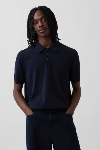 Buzo Tipo Polo Manga Corta Hombre New Classic Navy 2