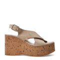 Sandalias de Mujer Bottero con Plataforma de Corcho Beige