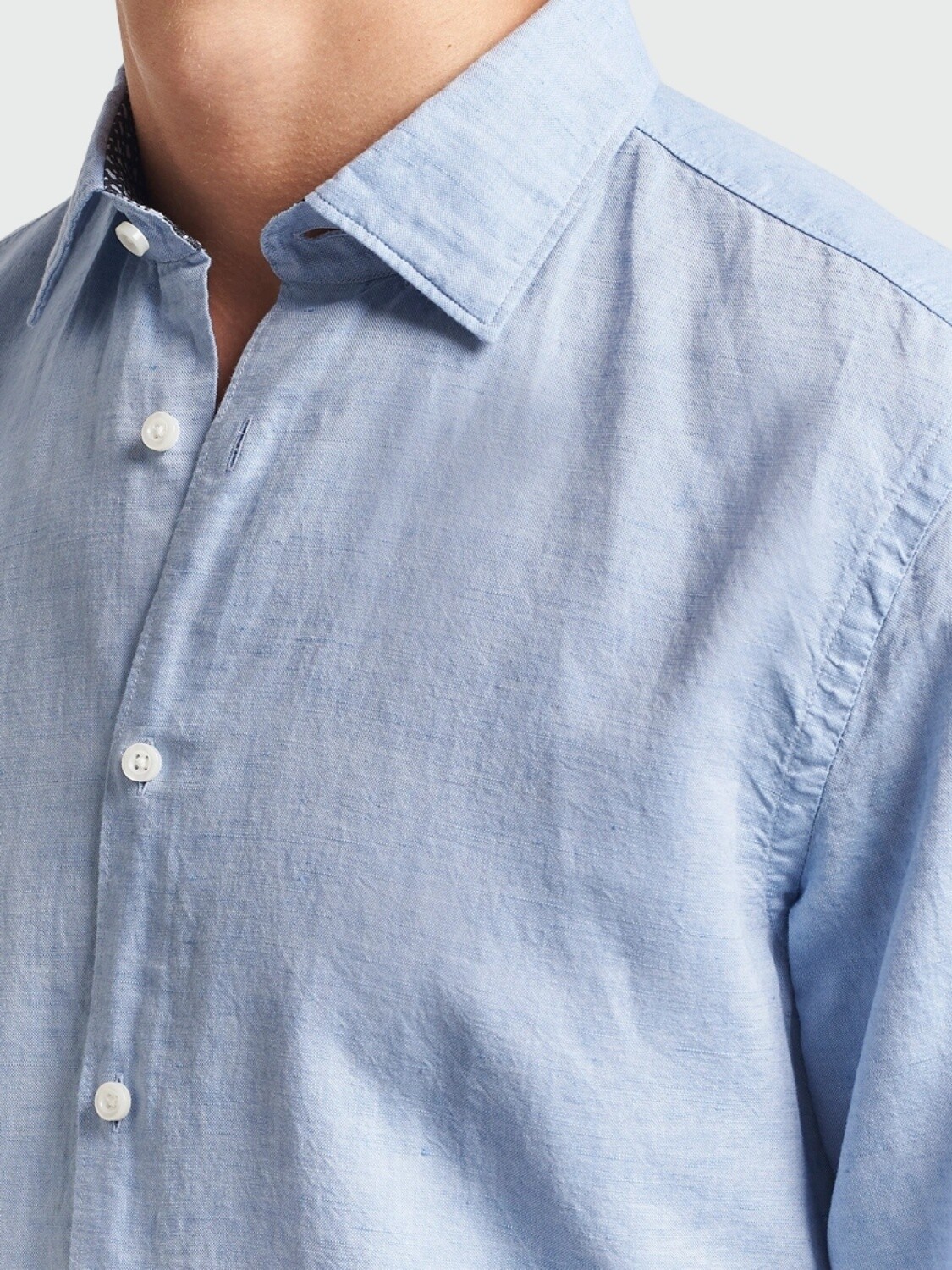 BOSS - Camisa HAL-Kent C3 Celeste